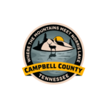 campbell county tennessee's logo on a transparent background