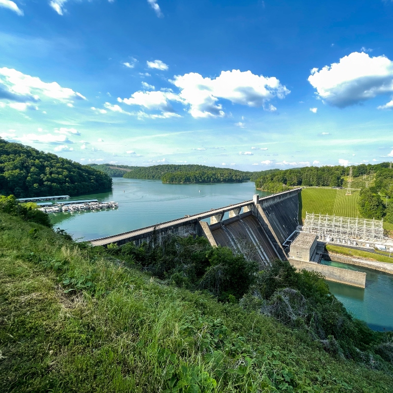 scenic view of Norris Lake Dam