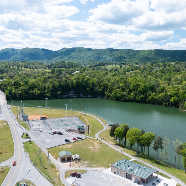 scenic view of Norris Lake Dam